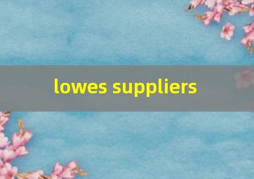  lowes suppliers